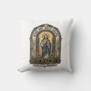 Jesus Art Deco Gospel Jesus Art Deco Christlicher Kissen