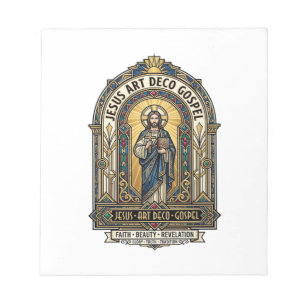 Jesus Art Deco Gospel Jesus Art Deco Christlicher Notizblock