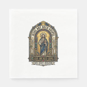 Jesus Art Deco Gospel Jesus Art Deco Christlicher  Serviette