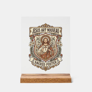 Jésus Art Nouveau Affiche Sacrée Jésus Art Nouvea