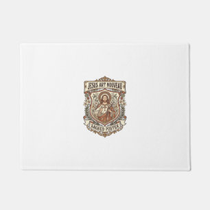 Jesus Art Nouveau Heiliger Poster Jesus Art Nouvea Fußmatte