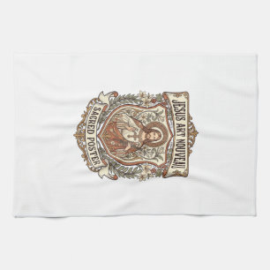 Jesus Art Nouveau Heiliger Poster Jesus Art Nouvea Geschirrtuch