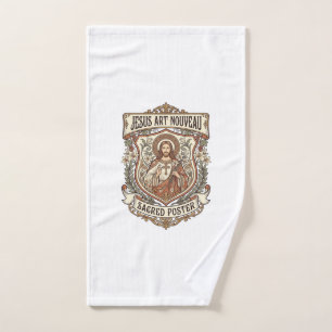 Jesus Art Nouveau Heiliger Poster Jesus Art Nouvea Handtuch
