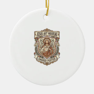 Jesus Art Nouveau Heiliger Poster Jesus Art Nouvea Keramik Ornament