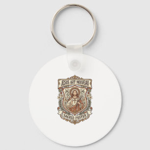 Jesus Art Nouveau Heiliger Poster Jesus Art Nouvea Schlüsselanhänger