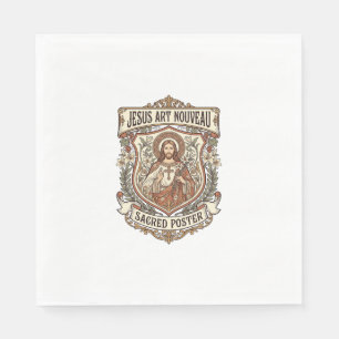 Jesus Art Nouveau Heiliger Poster Jesus Art Nouvea Serviette