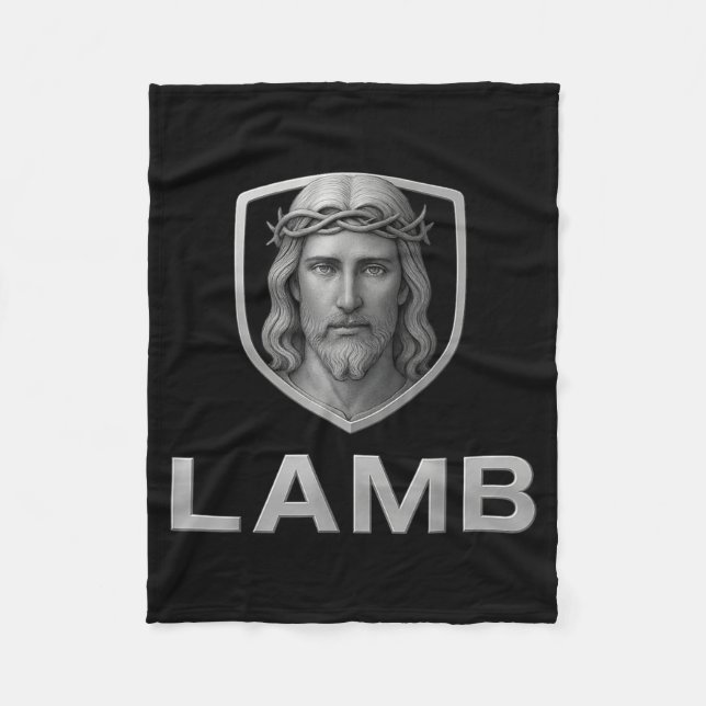Jesus As The Lamb Iconic Christian Image  Fleecedecke (Vorderseite)