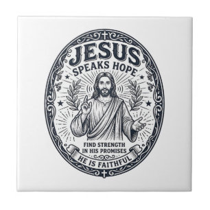 Jesus ASL Gehörlosengemeinschaft Inklusions-Shirt  Fliese