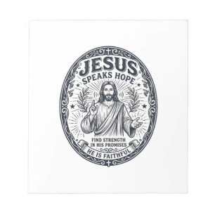Jesus ASL Gehörlosengemeinschaft Inklusions-Shirt Notizblock