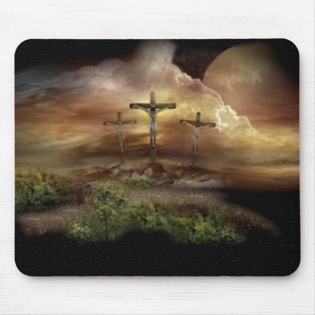JESUS AUF DEM CROSS MOUSEPAD (Vorne)
