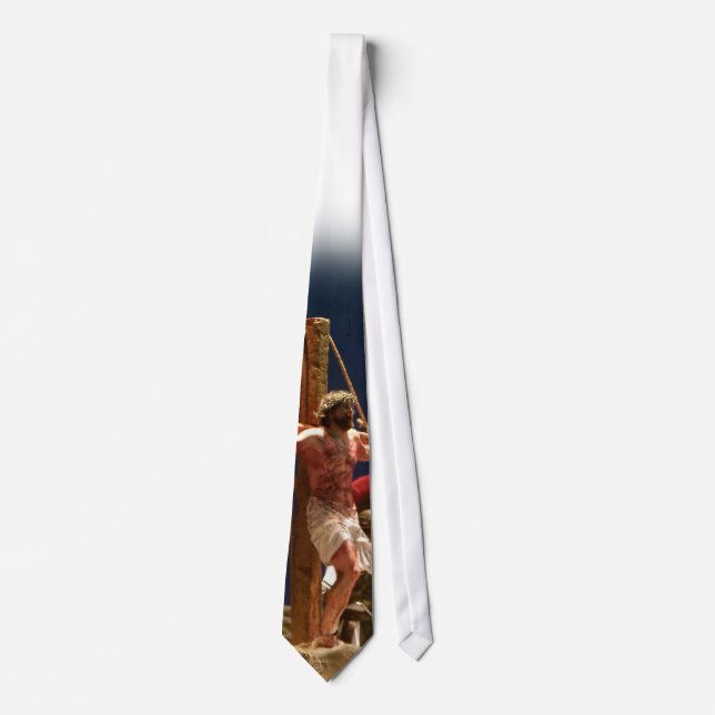 Jesus auf dem Kreuz Krawatte (Vorderseite)