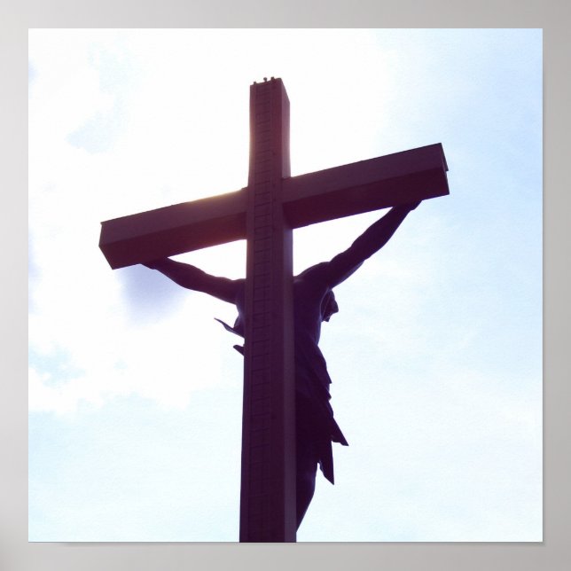 Jesus auf dem Kreuz Poster (Vorne)