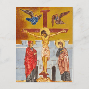 Jesus auf der Kreuzkarte Postkarte
