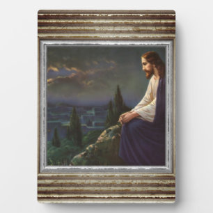 Jesus auf einem Berg Fotoplatte
