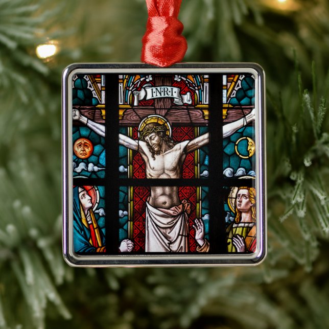 Jesus auf Kreuz, Kreuzigung Ornament Aus Metall (Baum)