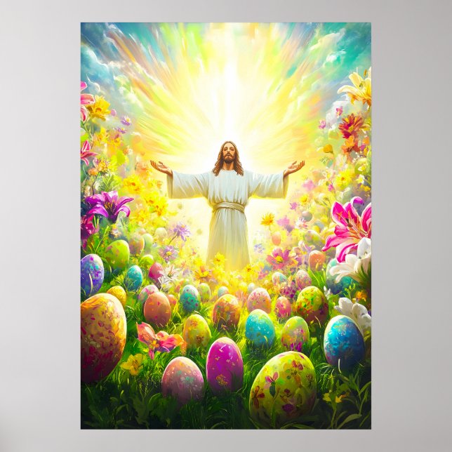 Jesus Auferstehung Ostern Poster (Vorne)