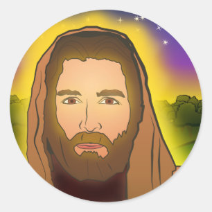 Jesus: Auferstehungs-Morgen Runder Aufkleber