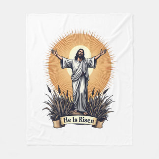 Jesus-Auferstehungs-Shirt mit Vintage-Stich ( Fleecedecke