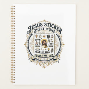 Jesus Aufkleber Blatt Icons Jesus Aufkleber Blatt  Planer