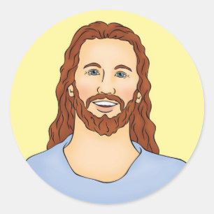 Jesus-Aufkleber Runder Aufkleber