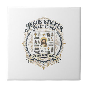 Jesus-Aufkleberblatt-Icons Jesus-Aufkleberblatt-Sy Fliese