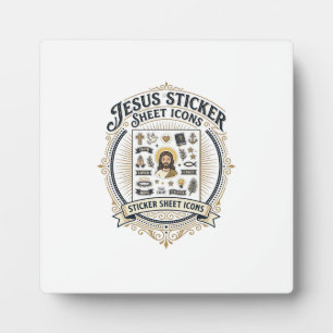 Jesus-Aufkleberblatt-Icons Jesus-Aufkleberblatt-Sy Fotoplatte
