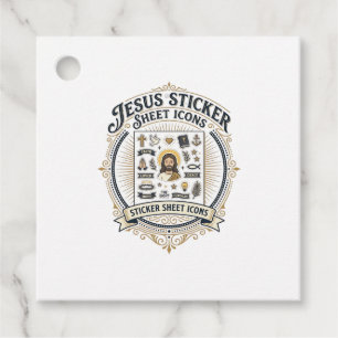 Jesus-Aufkleberblatt-Icons Jesus-Aufkleberblatt-Sy Geschenkanhänger