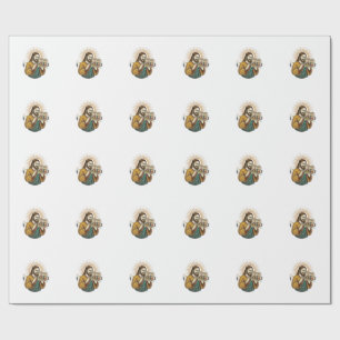 Jesus Augen geschlossen getaggtes Gruppenfoto unvo Geschenkpapier
