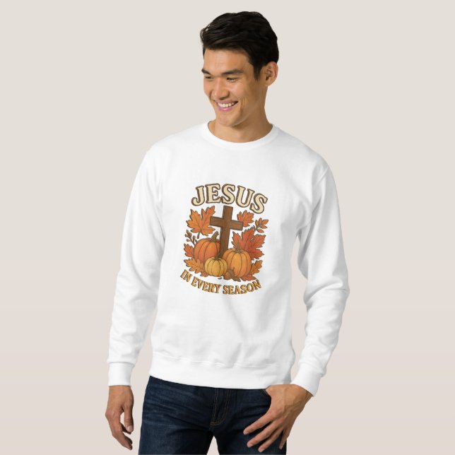 Jesus - Autumn - Christian Sweatshirt (Vorne ganz)