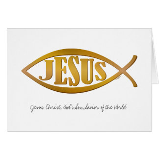 Jésus avec le symbole chrétien de poissons