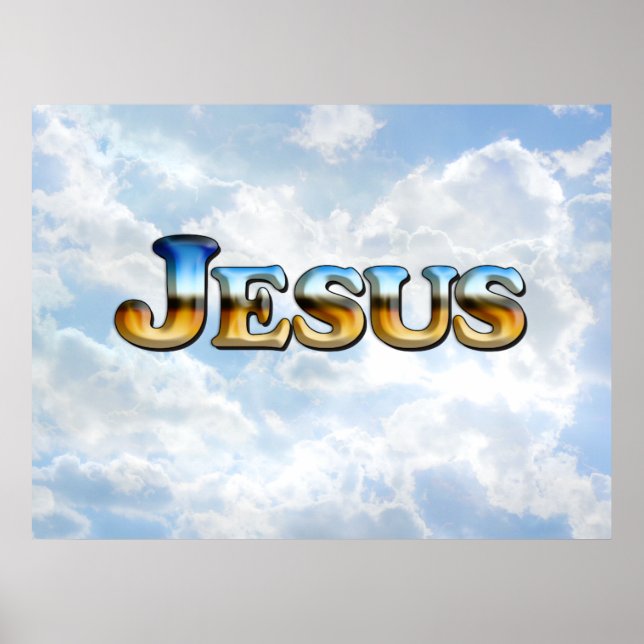 Jésus avec les nuages - Poster (Devant)