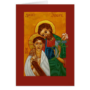 Jésus avec St Joseph comme travailleur & Père cart