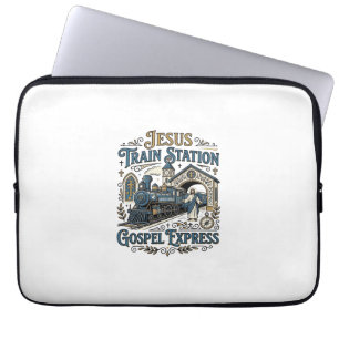 Jesus Bahnhof Gospel Express Jesus Zug Sta Laptopschutzhülle