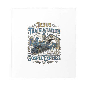 Jesus Bahnhof Gospel Express Jesus Zug Sta Notizblock
