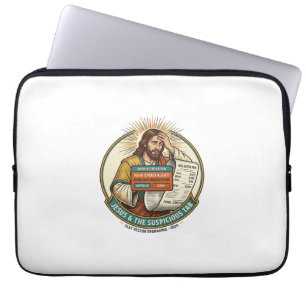 Jesus Bankkarte blockiert Verdächtige Bar Tab Frau Laptopschutzhülle