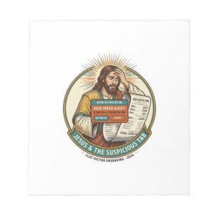 Jesus Bankkarte blockiert Verdächtige Bar Tab Frau Notizblock