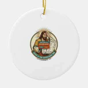 Jesus Bankkarte gesperrt Verdächtige Bar Tab Fraud Keramik Ornament
