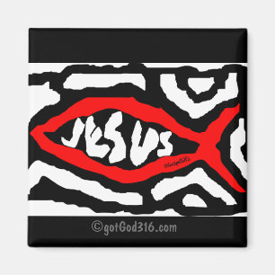 Jesus Banner gotGod316.com Magnet