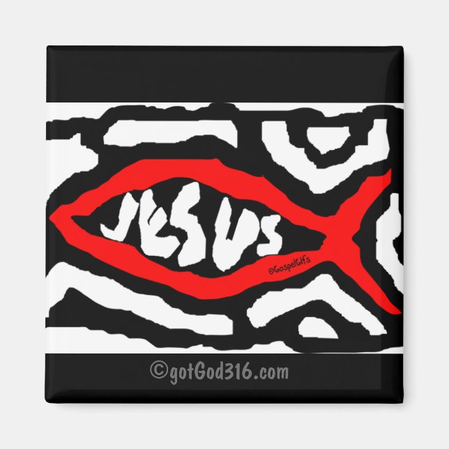 Jesus Banner gotGod316.com Magnet (Vorne)