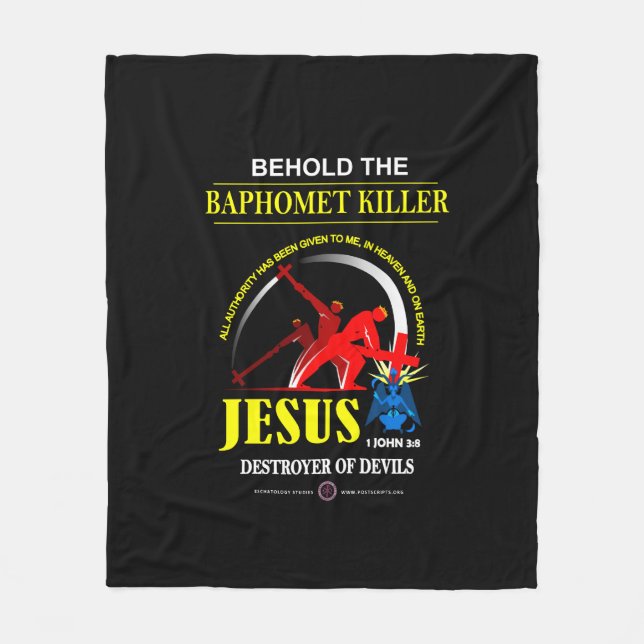 JESUS: Baphomet-Killer Fleecedecke (Vorderseite)