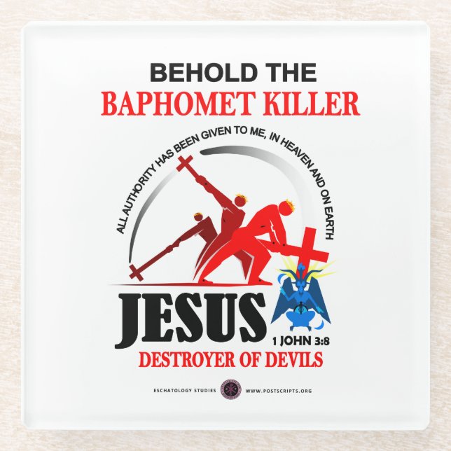 JESUS: Baphomet-Killer Glasuntersetzer (Vorderseite)