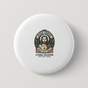 Jesus Barbier Herrenpflege Grafik T-Shirt Christli Button