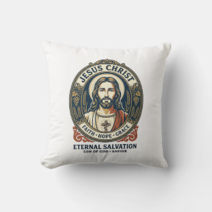 Jesus Barbier Herrenpflege Grafik T-Shirt Christli Kissen
