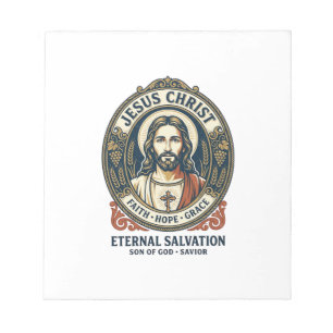 Jesus Barbier Herrenpflege Grafik T-Shirt Christli Notizblock
