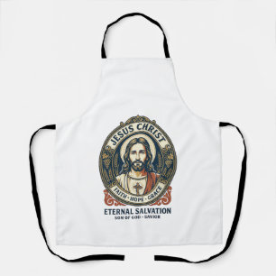 Jesus Barbier Herrenpflege Grafik T-Shirt Christli Schürze