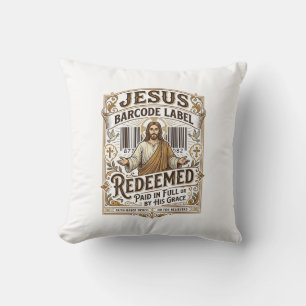 Jesus Barcode Etikett Erlöst Jesus Barcode Erlöst Kissen