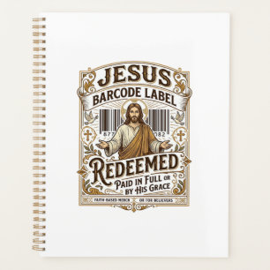 Jesus Barcode Etikett Erlöst Jesus Barcode Erlöst Planer
