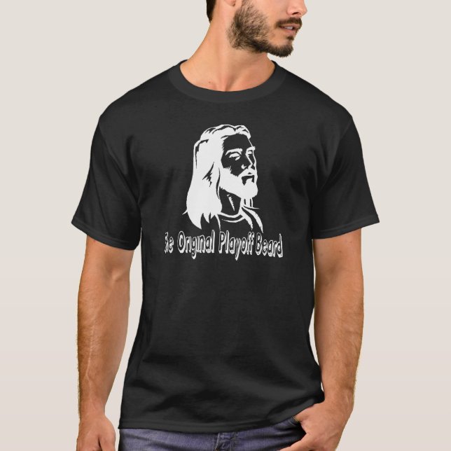 Jesus-Bart-Hockeyendspiele T-Shirt (Vorderseite)