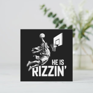 Jesus Basketball Er ist Rizzin lustig Christlich  Einladung