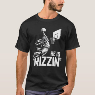 Jesus Basketball Er ist Rizzin lustig Christlich T-Shirt